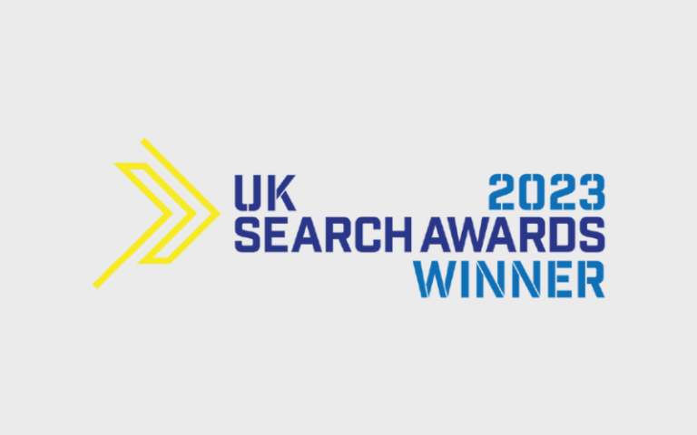 UK search award- logo for 2023 winner