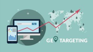 illustration demonstrating how ads use geo targeting