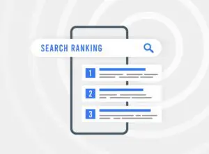 search engine results on mobile being ranked