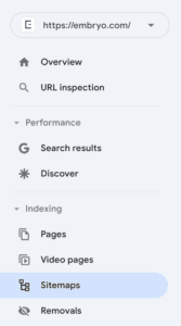 google search console sitemaps