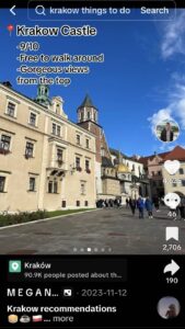 megan's tour of krakow castle went semi viral