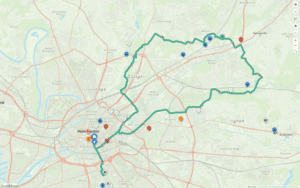 here is the route embryo took on their charity day