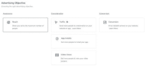 3 objectives given when uploading a tiktok ad