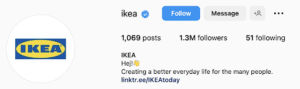 ikea instagram bio