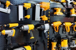 diy store with expensive electrical tools