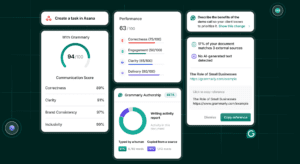 screenshot of grammarly website