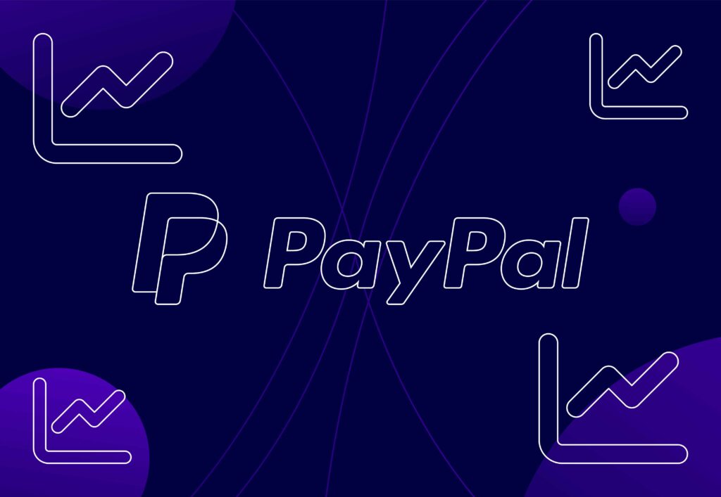 PayPal logo in navy and purple