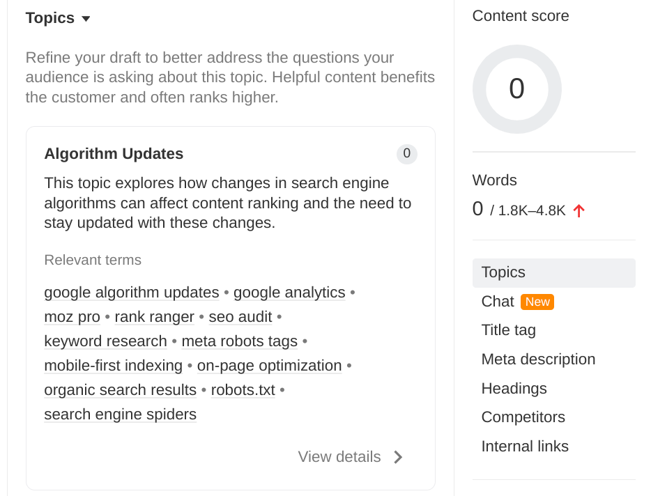 ahrefs content optimisation