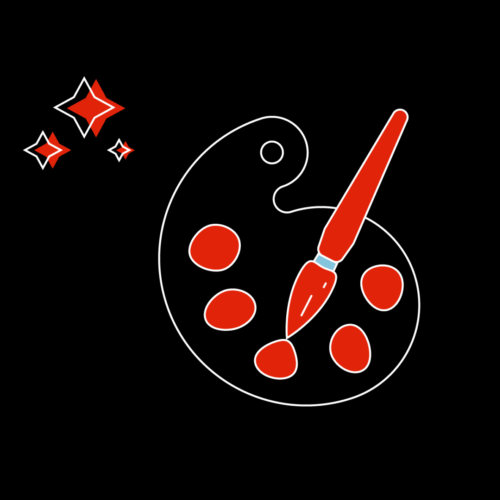 Icon of artboard to represent the design phase in UX and UI