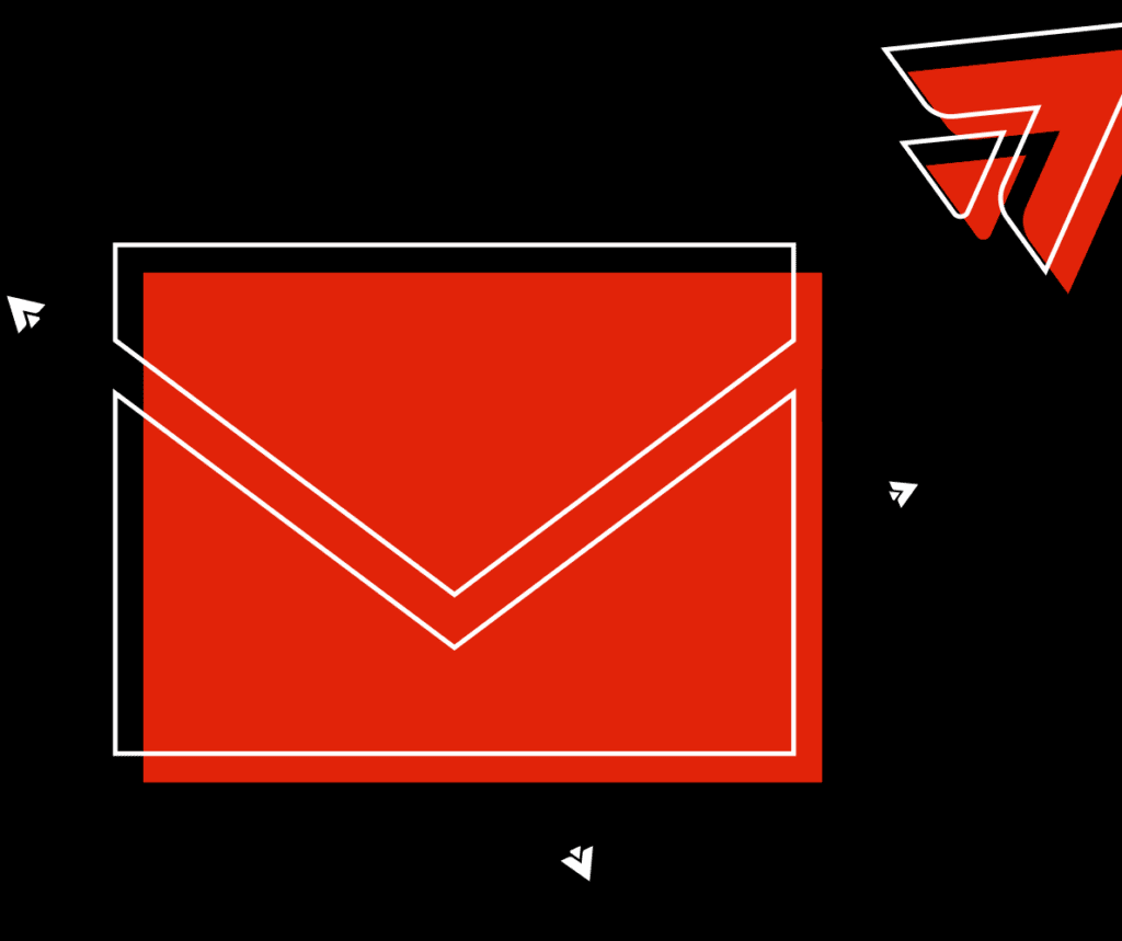 Icon of an envelope and send icon to represent digital PR outreach