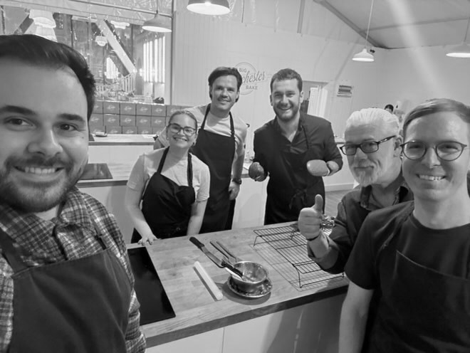 Some of team Embryo taking part in a bake off competition