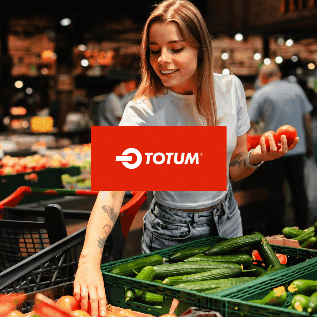 Image of a girl shopping to represent Embryo's case study for TOTUM
