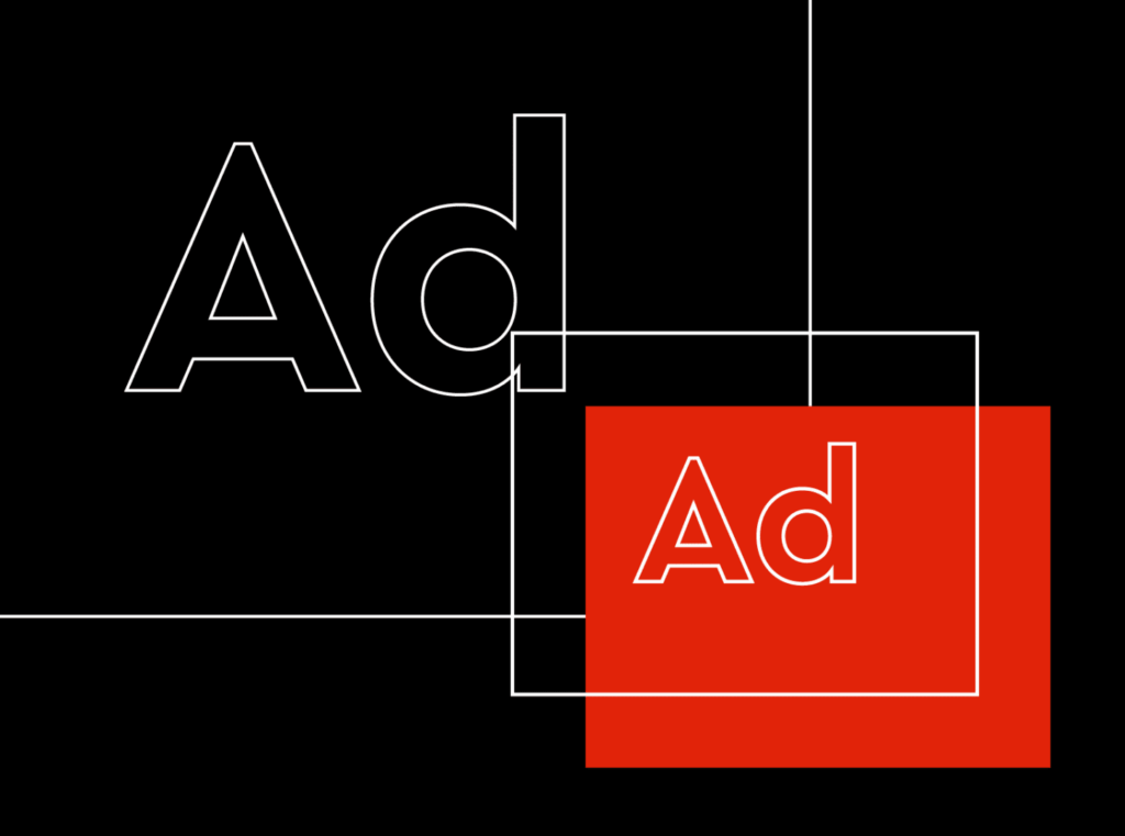 Ad icon in a square representing Google Ads agency