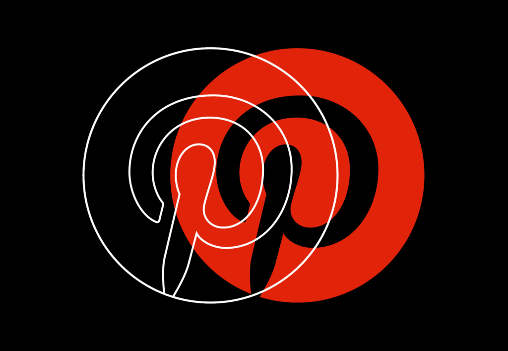 Pinterest logo,representing paid social advertising on Pinterest