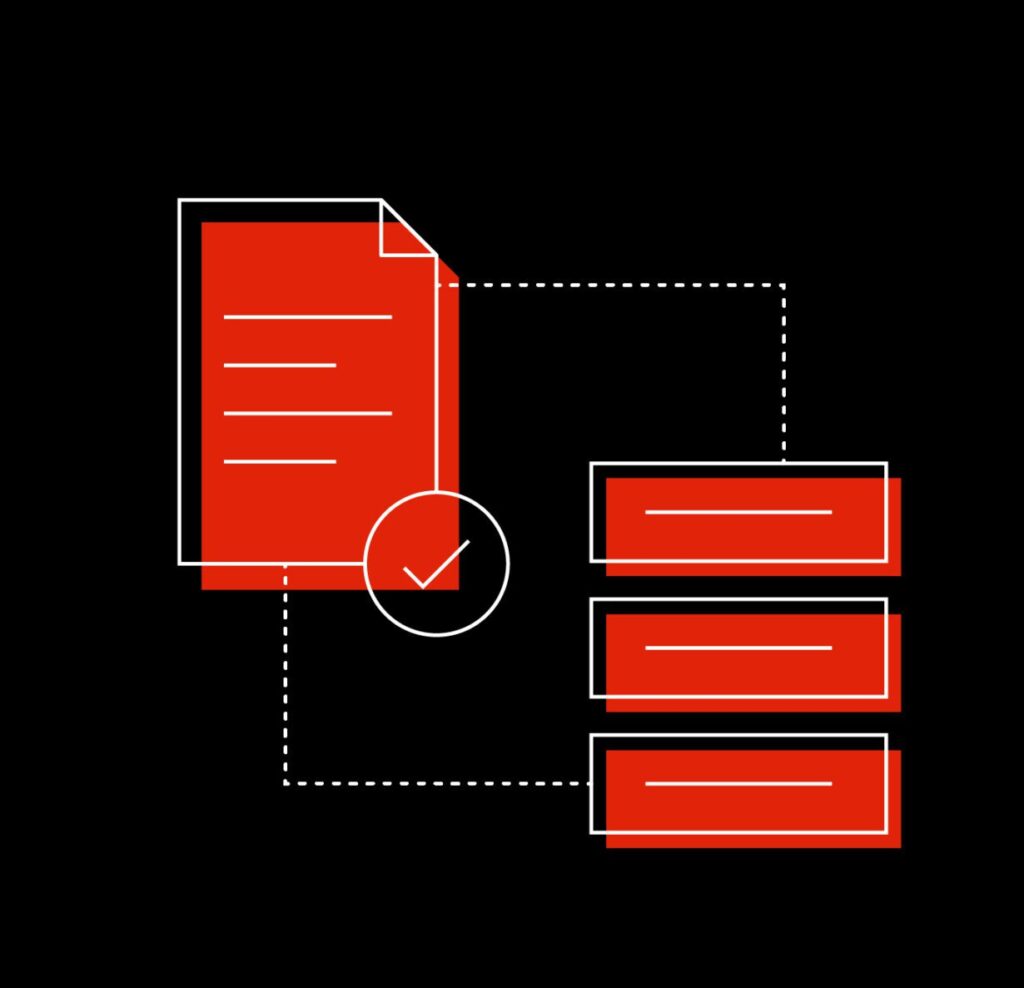 Icon of page and planning structure to represent Digital PR content planning and ideation