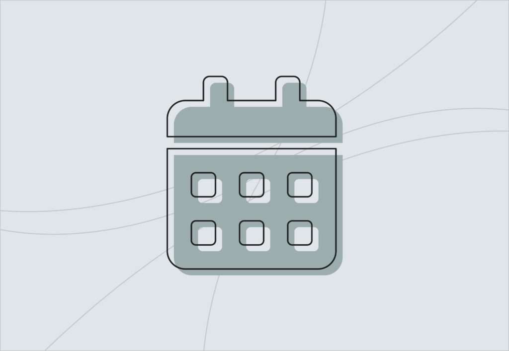 A calendar icon representing seasonality