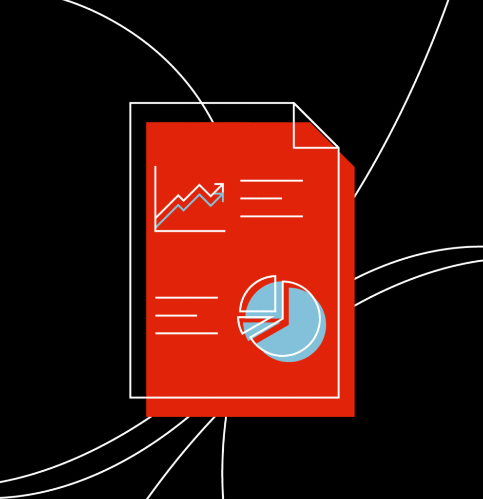 Icon of a research document to accompany content on the research phase of UX/UI design