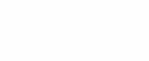 SEO auditing tool Site Guru logo in white