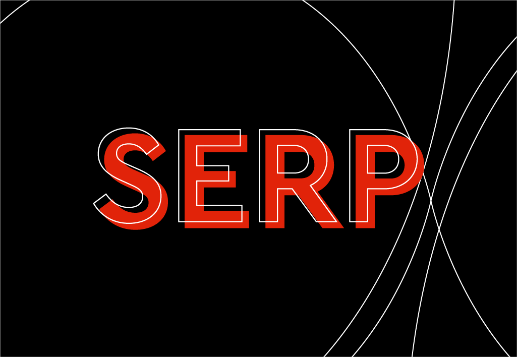 SERP in red, representing the importance of online presence