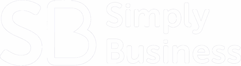 Simply Business logo in white