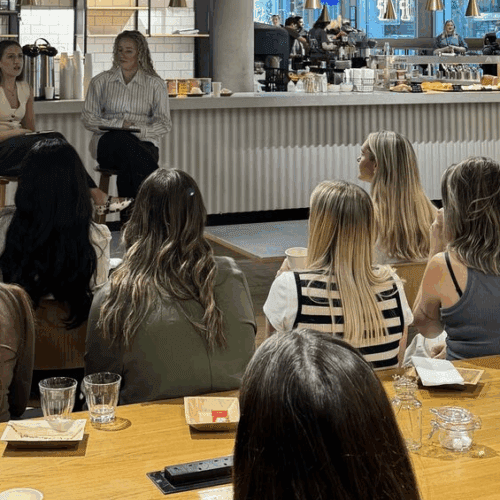 Sophie Coleman, Embryo's Head of Strategy, speaking at an event