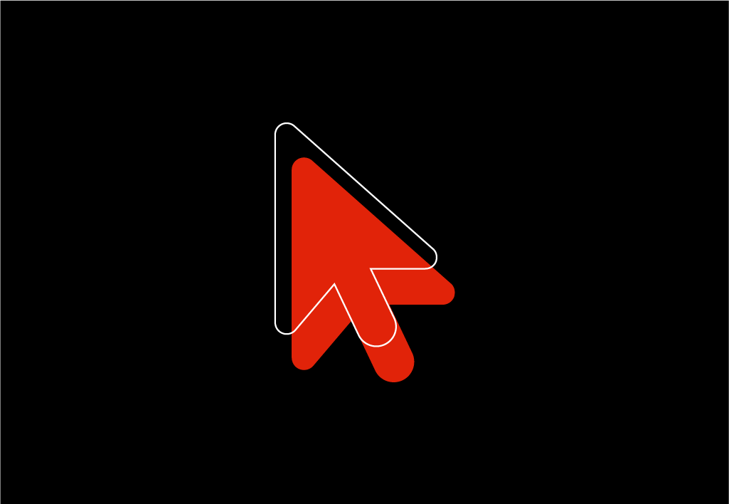 A mouse click icon representing technical SEO