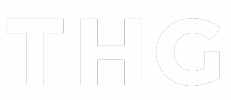The Hut Group (THG) logo in white