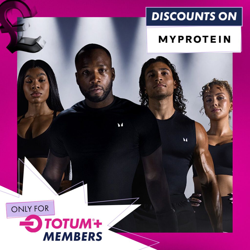 Paid social asset for TOTUM and MyProtein discounts