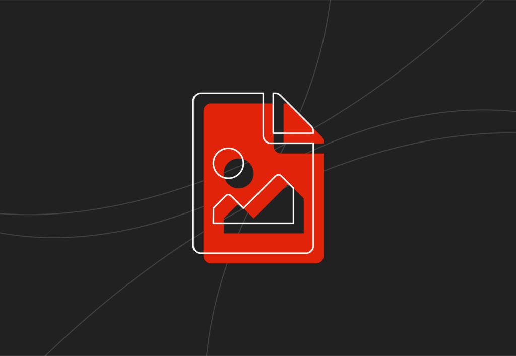 Image icon in red to represent unique TikTok content