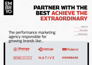 Example poster of Embryo's advertisements to showcase how these can be used in the awareness stage of the customer journey