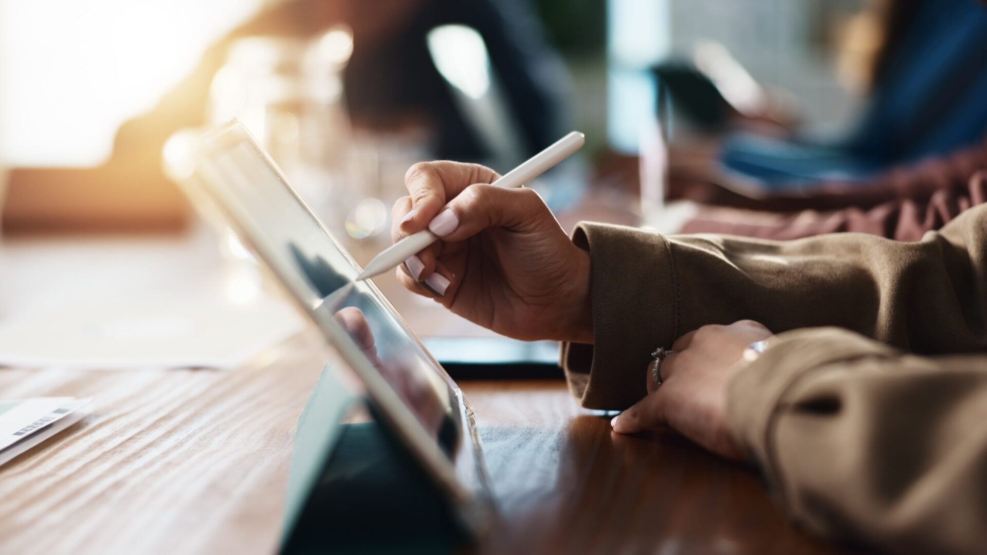 graphic designer working on tablet