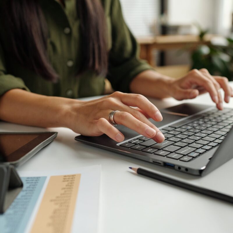 man working on laptop