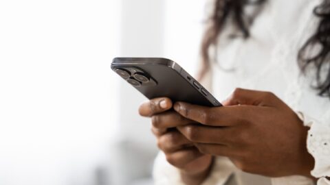 paid social media on a phone