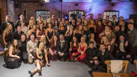embryo christmas party group picture