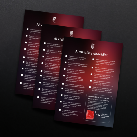 ai visibility checklist one pager