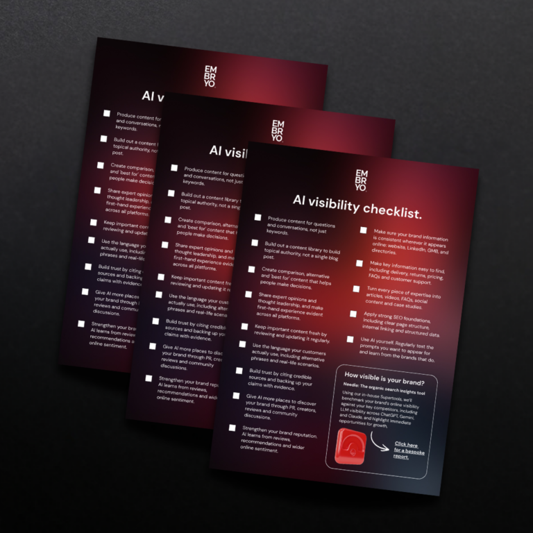 ai visibility checklist one pager