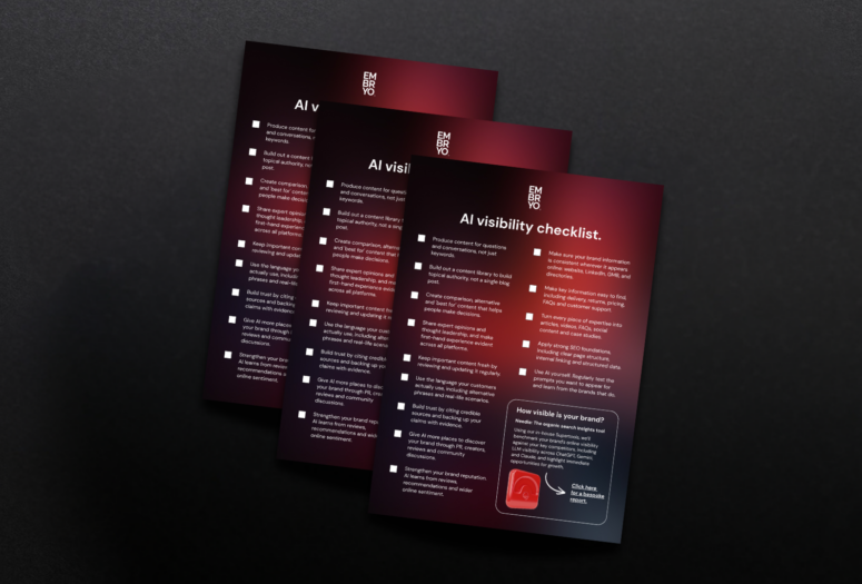 ai visibility checklist one pager