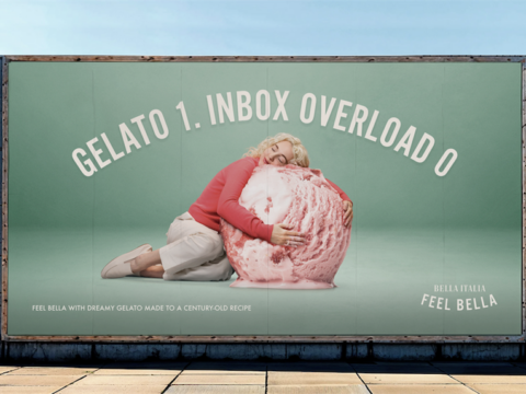 ooh billboard for bella italia feel bella camapign