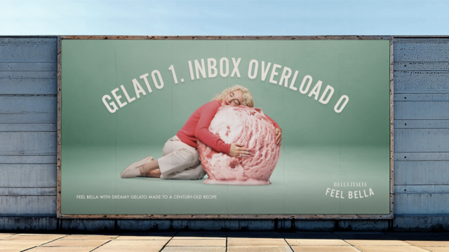 ooh billboard for bella italia feel bella camapign