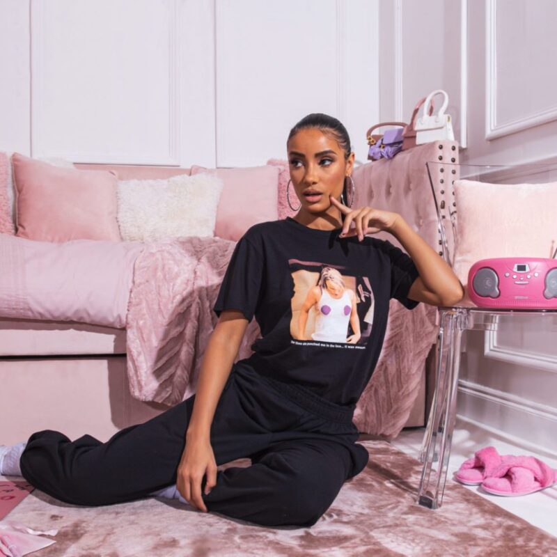 campaign image from the i saw it first mean girls clothing collection