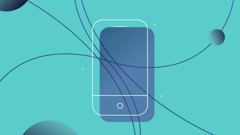 teal mobile icon