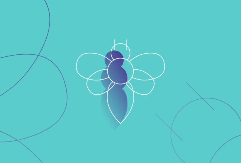 teal manchester bee icon