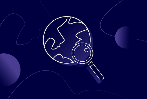 navy globe icon