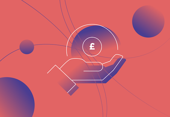 pink cost and budgeting icon