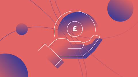 pink cost and budgeting icon