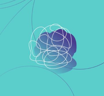 teal messy middle icon