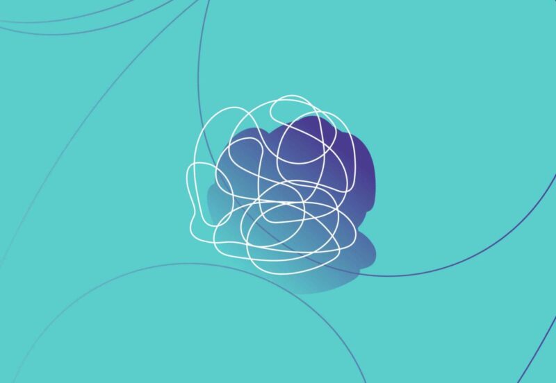teal messy middle icon