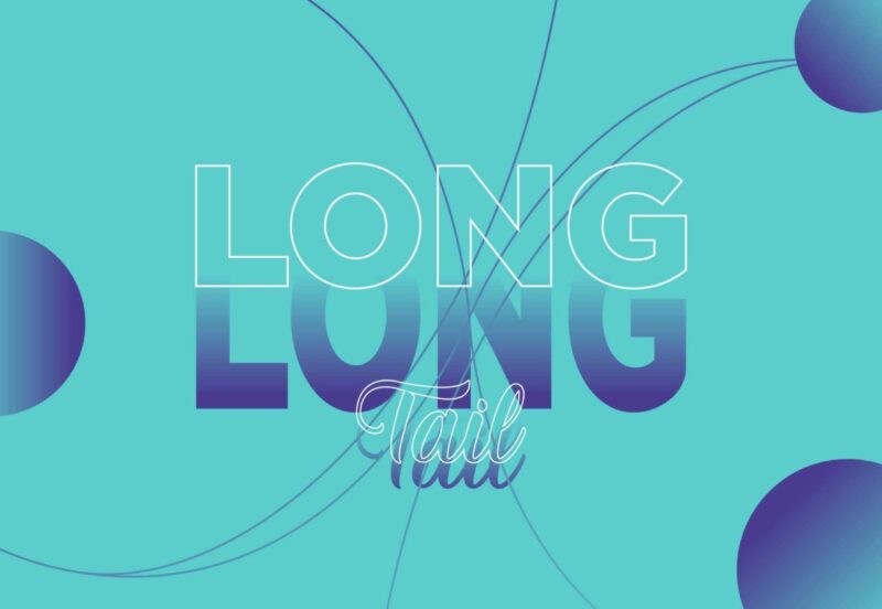 teal long tail keywords graphic