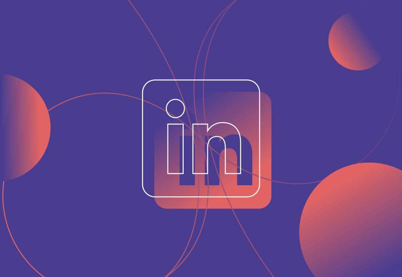purple LinkedIn icon