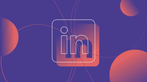 purple LinkedIn icon